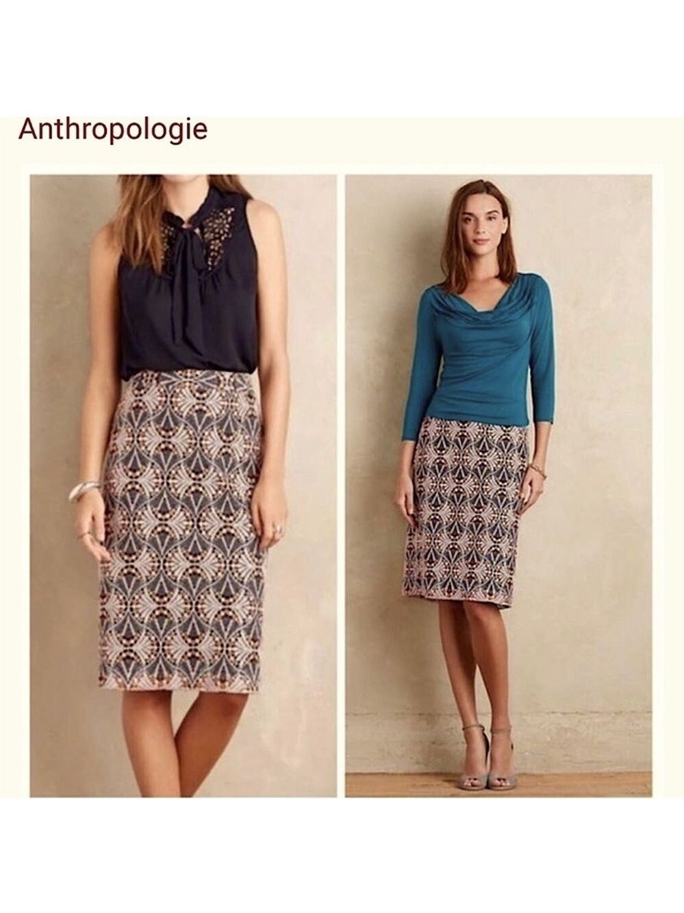 Anthropologie Moulinette Soeurs Svelta crochet lace pencil skirt Sz 4